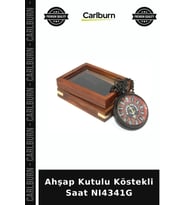 Özel Üretim Hediye Aksesuar Klasik Ahşap Kutulu Köstekli Saat NI4341G