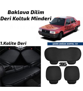 TOFAŞ - Şahin - Kartal - 131  Siyah Deri Oto Koltuk Minderi