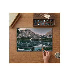 Dağ Manzarası - Göl Tasarımı 240 parça Ahşap Puzzle Ahşap Kutuda MP05513