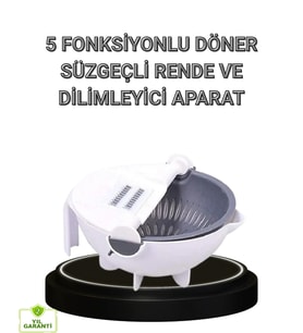 Çok Fonksiyonlu Döner Rende Süzgeç Hazneli Ergonomik Sebze Doğrayıcı