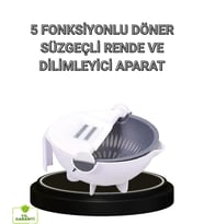 Çok Fonksiyonlu Döner Rende Süzgeç Hazneli Ergonomik Sebze Doğrayıcı