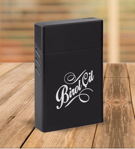 BK Gift Kişiye Özel Siyah Slim Boy Metal Sigara Kutusu-5