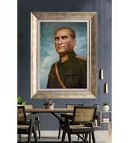 Gümüş Çerçeveli Atatürk Tablo ds427