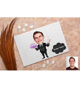 Doğum Gününe Özel Karikatürlü Kişiye Özel Puzzle