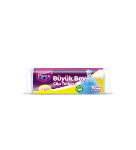 Güçlü Çöp Torbası Büyük Boy 10'lu 65 x 80 cm 50 Paket 1 Koli