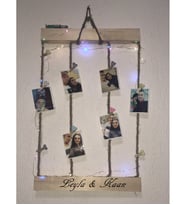 Hasır İpli Mandallı Led IşıklıFotoğraf Albümü