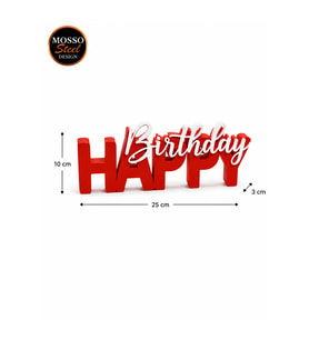 Kişiye Özel Happy Birthday Masaüstü Dekor – 3D Baskı Doğum Günü Yazısı & Dekoratif İsimlik –