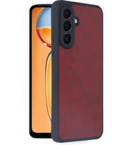 Galaxy S24 FE Kılıf Aras Deri Kapak - Bordo