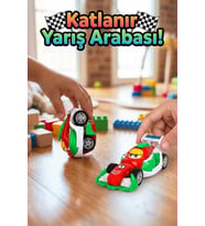 Çarpınca Dönüşen Katlanabilir Oyuncak Yarış Arabası - Pilsiz Darbeye Dayanıklı Akrobat Araba