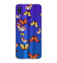 PrintiFy Xiaomi Redmi Note 7 Pro ile Uyumlu 1mm Slim Fit Water Color 2 Baskılı Şeffaf  Kılıf