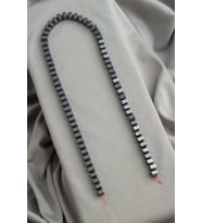 Hematit Doğal Taş Parlak Füme Rondela Kesim 6x4mm Dizi