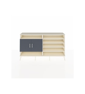 Arges Konsol 7 Raflı 2 Kapaklı 176x30x99 Aytaşı-Antrasit/Aytaşı