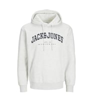 Jack & Jones 12256521 Jjecaleb Varsity Sweat Hood Noos Beyaz