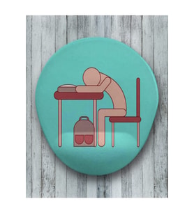 Sleepy Man Oval Bilek Destekli Mouse Pad