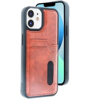 iPhone 11 Kılıf Sara Kartvizitli Deri Kılıf - Taba