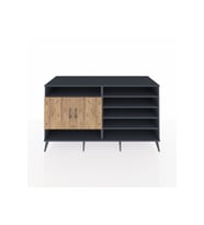 Kronos Konsol 7 Raflı 2 Kapaklı 176x59x99 Antrasit-Çam