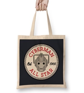 Cyberman Doctor Who All Star Converse Logo Bez Çanta Uzun Saplı