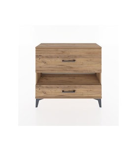 Arges Şifonyer Tek Raflı 2 Çekmeceli 88x30x80 Çam-Çam