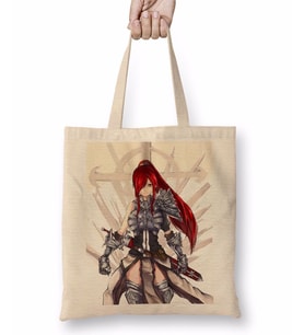 Erza Scarlet Fairy Tail Anime Battle Ready Bez Çanta Uzun Saplı