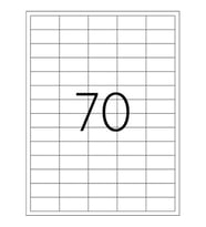 A1 Etiket Lazer Etiket tw-2270 100 A4 Sayfa Lazer Etiket 40 x 20 mm Boyutunda 1 A4 Sayfada 70 Etiket