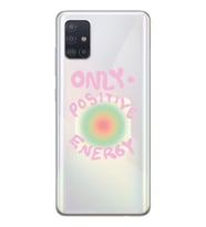 Samsung Galaxy A51 Uyumlu Pozitif Enerji Tasarımlı Şeffaf Telefon Kılıfı