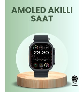 Mey İthalat® Akıllı Saat Amoled Display 15 Gün Dayanıklı Batarya