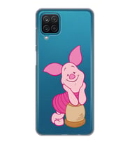 Samsung Galaxy M32 Uyumlu Piglet Tasarımlı Şeffaf Telefon Kılıfı