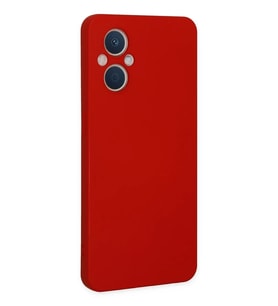 Newface Oppo Reno 7 Lite Kılıf Nano içi Kadife Silikon - Kırmızı