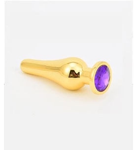 ETSMagaza Altın paslanmaz çelik  Plug kristal Metal çiftler için oyuncaklar masaj aleti