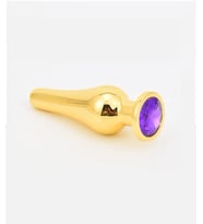 ETSMagaza Altın paslanmaz çelik  Plug kristal Metal çiftler için oyuncaklar masaj aleti