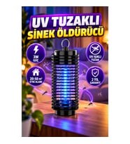 UV Işıklı Elektrikli Sivrisinek Katili 3W – 20-50 m² Etkili Böcek Tuzağı