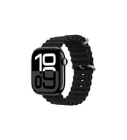Apple Watch 42mm Uyumlu Kordon Ocean Silikon Yumuşak Esnek Metal Tokalı Zore KRD-75 Kayış