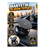 Evrensel Uyumlu Manyetik Araç Telefon Standı – Dayanıklı Alüminyum Gövde ve Çift Taraflı Vakum Monta