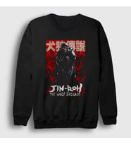 Presmono Unisex Siyah The Wolf Brigade Jin Roh Sweatshirt 545398tt