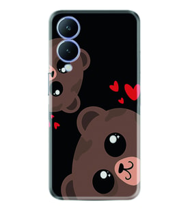 Vivo Y17S Kılıf Silikon Desen Özel Seri Love Animals 1780