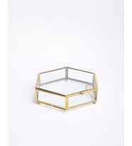 Cleo Dekoratif Cam Kutu (Gold)