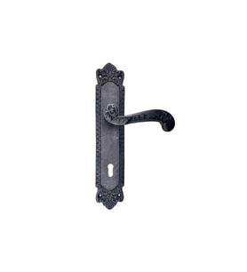 Antika Tarz Dekoratif Pirinç Sultan Banyo Kapı Kolu - 270x54mm, Oksit TG-V 5455