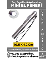 Kompakt Kamp Avcı Balıkçı Deprem Enerji Tasarruflu Beyaz Işık Pilli Sert Plastik Mini EL FENERİ