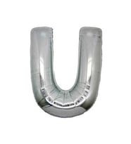 Folyo balon harf u gümüş 16 ınc(40cm) pk:1-