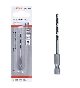 Pointteq Altıgen Şaftlı Hss Matkap Ucu 3 mm