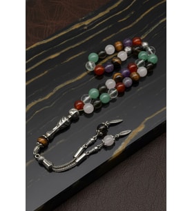 Çakra Doğal Taş Tesbih – 8 mm Küre Kesim