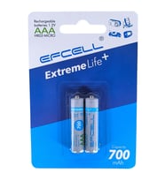 Efcell 700mAh İnce Şarjlı Pil 2li AAA 1.2V HR03 Extreme Life