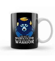 I Am Not A Survivor I Am A Warrior Fierce Wolf Kupa Bardak Porselen