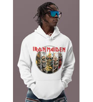 Iron Maiden Rock Metal Müzik Grubu Baskılı Unisex Oversize Hoodie