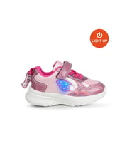 Buckhead 3041 Kız Çocuk Renkli Işıklı Cırtlı Spor Ayakkabı (Pembe)