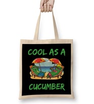 Cool As A Cucumber Beach Vacation Relaxation Bez Çanta Uzun Saplı
