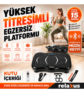 Yüksek Titreşimli Egzersiz Platformu Bluetooth Masaj Aleti Ev Fitness Cihazı Direnç Lastiği Hediye