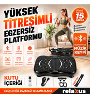 Yüksek Titreşimli Egzersiz Platformu Bluetooth Masaj Aleti Ev Fitness Cihazı Direnç Lastiği Hediye
