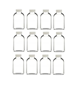 100 ml şeffaf cam mini ginger şişesi, 12 adet, detox şişesi, sızdırmaz kapaklı şişe, süs şişesi, kolonya şişesi, koku şişesi