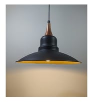 Mylights Vintage Rustik Metal Sarkıt Avizeler Siyah Içi Altın